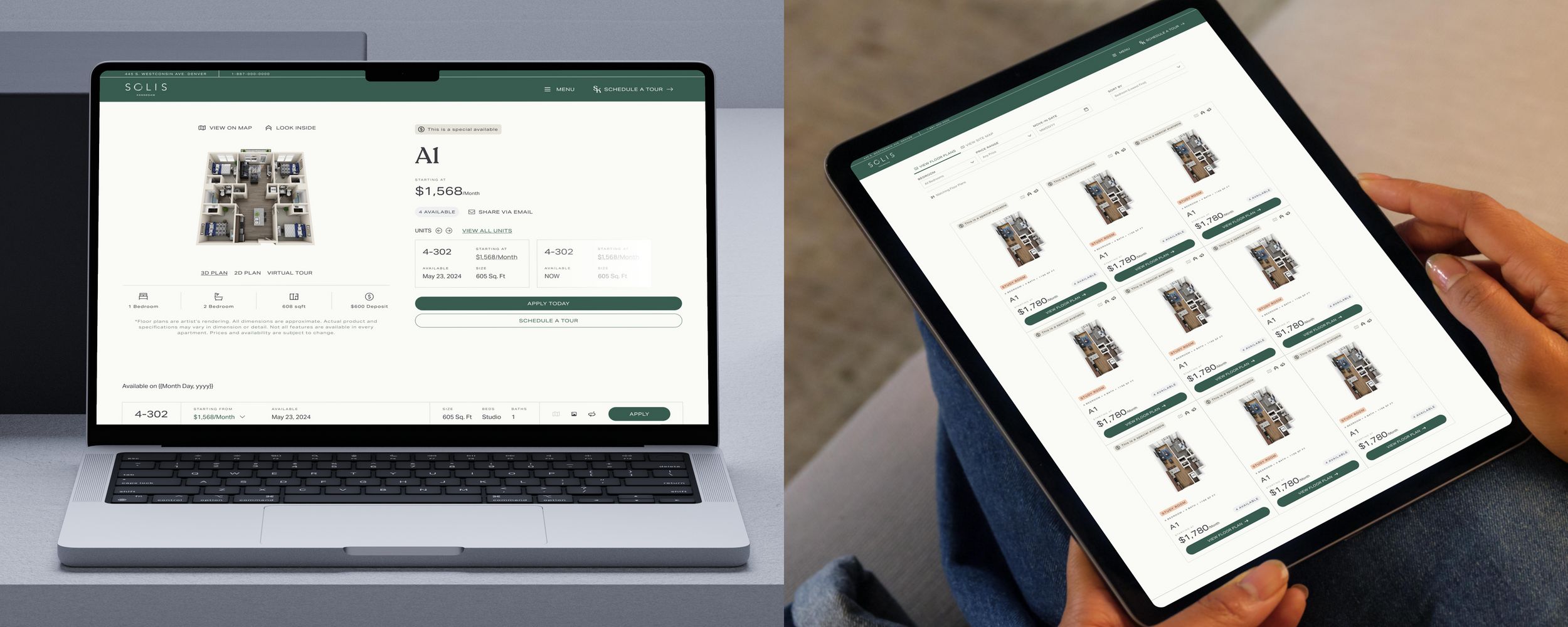 Image of leaseleads floor plan layout on a website - ll layout full